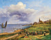 Oogst bij Rust aan het Neusiedl-meer - Friedrich Loos — weergave van het kunstwerk