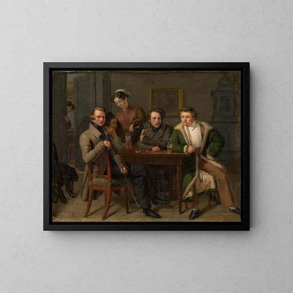 L'architecte Friedrich Eisenlohr entouré de ses amis - Friedrich Mosbrugger — framed artwork on a wall