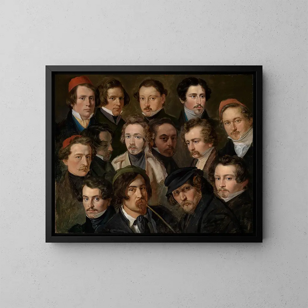 Les camarades - Friedrich Mosbrugger — framed artwork on a wall
