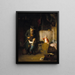 Bezoek van de grootvader - Friedrich Ortlieb — ingelijst kunstwerk aan de muur
