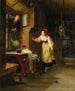 De geheime bezoek van de aanbidder - Friedrich Ortlieb — weergave van het kunstwerk