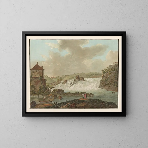 Rhin River Falls - Friedrich Rosenberg — framed artwork on a wall