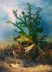 Chardons en fleurs avec une famille de tétras lyre - Friedrich Schauta-Moos — weergave van het kunstwerk