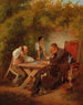 Spelers van dominostenen - Friedrich Sturm — weergave van het kunstwerk
