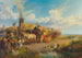 Landbouwers voor de poorten van de stad - Friedrich Sturm — weergave van het kunstwerk