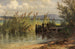 Pontoon in the Reeds - Friedrich Voltz — artwork view