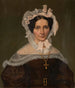 Portret van een dame met een charlotte - Friedrich Wilhelm Maul — weergave van het kunstwerk
