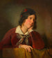 Antonie Amerling met het hoofd omhoog, echtgenote van de kunstenaar - Friedrich von Amerling — weergave van het kunstwerk