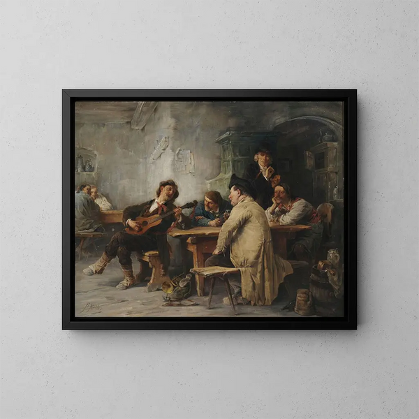 The wandering singer - Friedrich von Keller — framed artwork on a wall