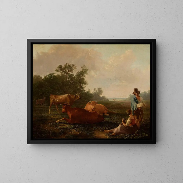 pastoral scene - Friedrich von Nerly — framed artwork on a wall