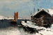 Winter scène - Frithjof Smith-Hald — weergave van het kunstwerk
