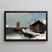 Winter scène - Frithjof Smith-Hald — ingelijst kunstwerk aan de muur