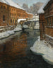 D'Akerselven - Frits Thaulow — weergave van het kunstwerk