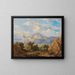 Vue de Capo Miseno avec le Vésuve en arrière-plan - Fritz Bamberger — framed artwork on a wall