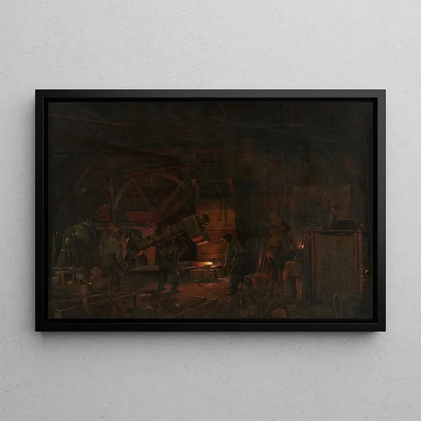 Fritz Kohlund - Faulersches Hammerwerk in Falkensteig Hllental Ein Hammer in Betrieb.webp