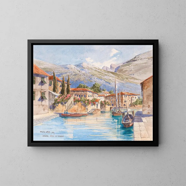 a Torbole motif - Fritz Lach — framed artwork on a wall