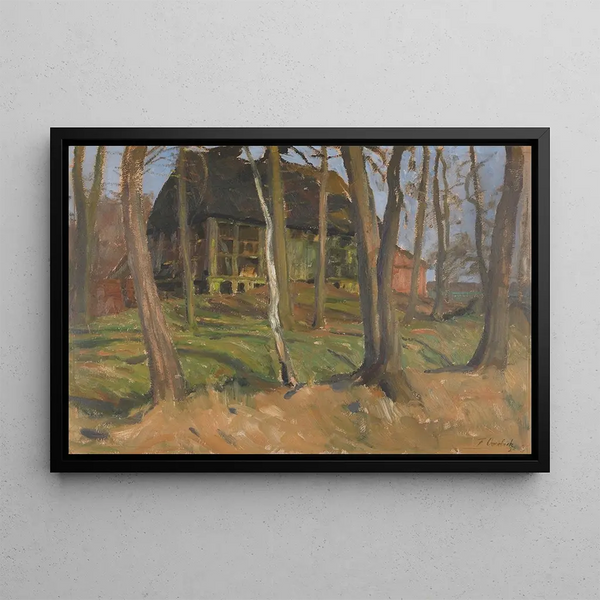 Farm in Weyermoor - Fritz Overbeck — framed artwork on a wall