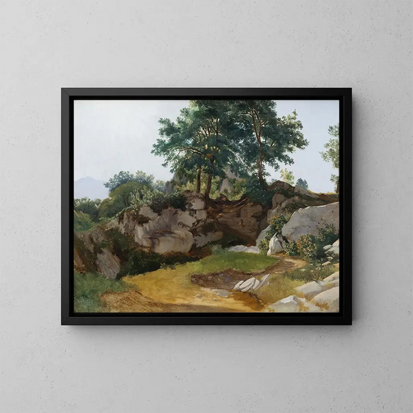Mountain Landscape Painting of Italian Mountains - Fritz Petzholdt — framed artwork on a wall
