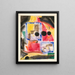 Abstraction Three black circles - Fritz Stuckenberg — framed artwork on a wall