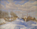 Route enneigée au soleil - Fritz Syberg — weergave van het kunstwerk