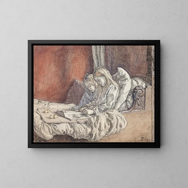 À la reconvalescence - Fritz Syberg — framed artwork on a wall