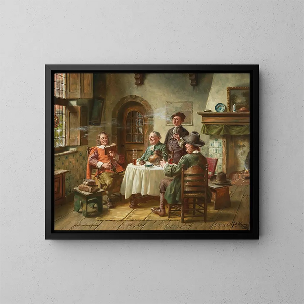 Fun Reading - Fritz Wagner — framed artwork on a wall