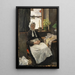 De oude naaister - Fritz von Uhde — ingelijst kunstwerk aan de muur