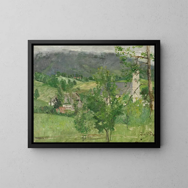 Rottach au bord du lac Tegernsee - Fritz von Uhde — framed artwork on a wall