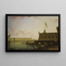 van het uitzicht op het fort Pierre-en-Paul en de kade van het Paleis - Fyodor Alexeyev — ingelijst kunstwerk aan de muur
