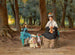 Middag in het park - Fyodor Bronnikov — weergave van het kunstwerk