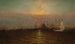 van de New York Haven met de Brooklyn Bridge - G Baker — weergave van het kunstwerk
