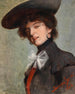 Dame au chapeau - G. Somogyi — weergave van het kunstwerk