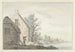 Landschapschilderij met rivier en enkele huizen - G van Bosvelt — weergave van het kunstwerk