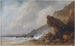 Een Rotsachtige Kust tijdens Storm - Gabriel Hippolyte Lebas — weergave van het kunstwerk