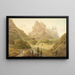 Vue de l'Alp Rosenlaui avec vue sur le Wellhorn et le Wetterhorn - Gabriel Lory le Jeune — ingelijst kunstwerk aan de muur
