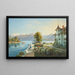Uitzicht op het Thunersee met de Berner Alpen en het Schadau-kasteel - Gabriel Lory de Jonge — ingelijst kunstwerk aan de muur