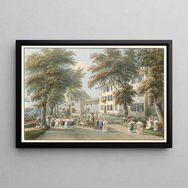 Binnenkant van de instelling van Montmirail - Gabriel Lory de Jonge — ingelijst kunstwerk aan de muur