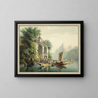 Gabriel Lory the Younger - La Chapelle de Guillaume Tell sur le Lac des Quatre Cantons.webp