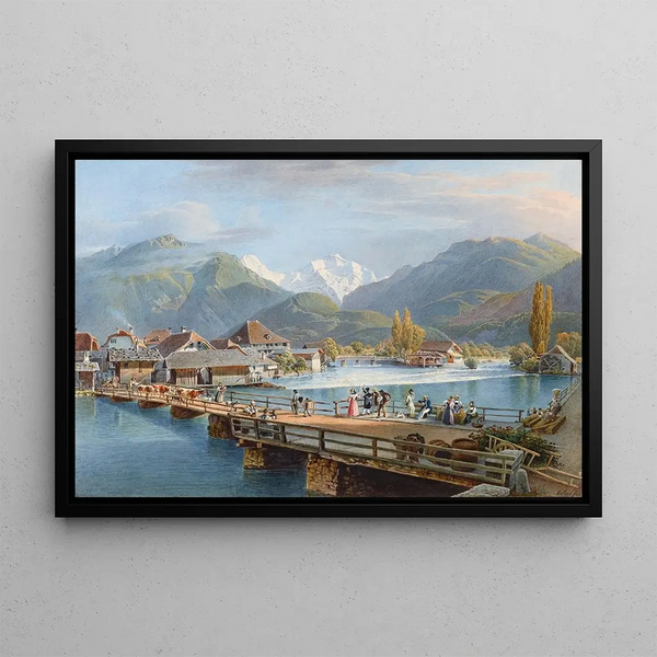 Gabriel Lory the Younger - Unterseen mit Blick auf die Jungfrau.webp