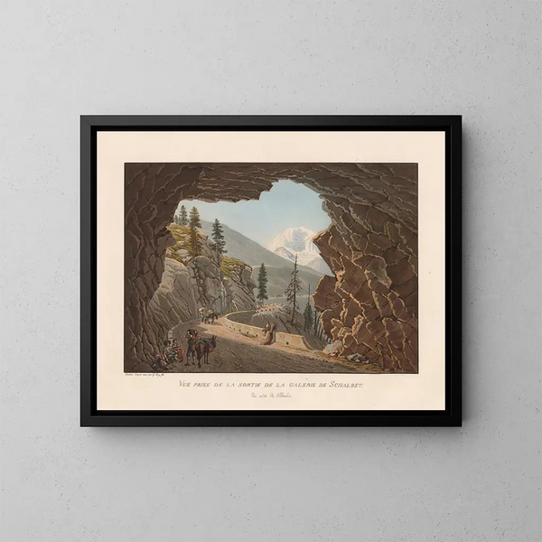 Vue prise de la sortie de la galerie de Schalbet du côté de l'Italie - Gabriel Lory le Jeune — ingelijst kunstwerk aan de muur