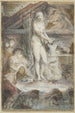 Allegorie op de dood van Voltaire - Gabriel de Saint-Aubin — weergave van het kunstwerk