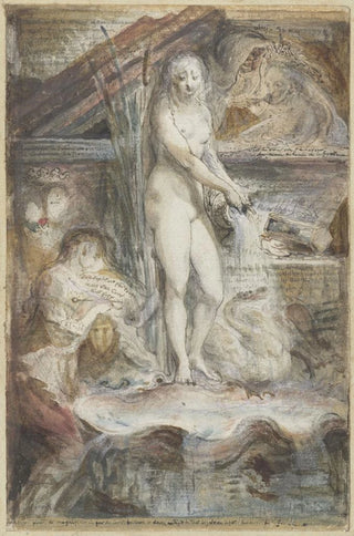 Gabriel de SaintAubin - Allegorie op de dood van Voltaire.webp