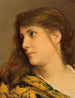 La tête d'une fille tournée vers la gauche - Gabriel von Max — weergave van het kunstwerk