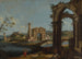 Italiaanse scène met ruïnes - Gaetano Vetturali — weergave van het kunstwerk