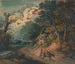 Landschap met een figuur die op een ezel rijdt - Gainsborough Dupont — weergave van het kunstwerk