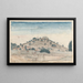 Vue de Parbati, une colline près de Poona occupée par les temples où le Peshwa se rend fréquemment pour prier - Gangaram Chintaman Tambat — ingelijst kunstwerk aan de muur