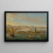 The port of Messina - Gaspar Van Wittel — framed artwork on a wall