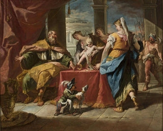 Gaspare Diziani - Moses trampling on the Pharaohs crown.webp