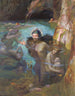 Nymfen van de zee in een grot - Gaston Bussière — weergave van het kunstwerk