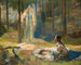 De openbaring van Brynhild die Sieglind en Sigmund ontdekt - Gaston Bussière — weergave van het kunstwerk